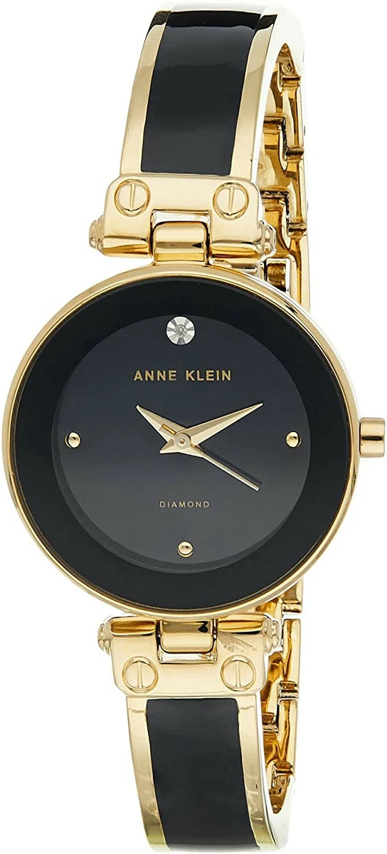 Anne Klein Women s Wrist Watch Genuine Diamond Dial Bangle Watch