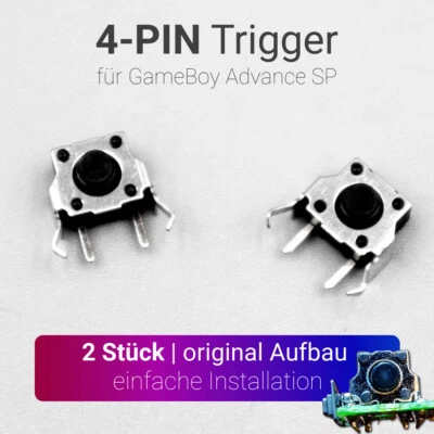 2x GBA SP Taster Trigger GameBoy Advance SP Schultertasten Links Rechts Klicker
