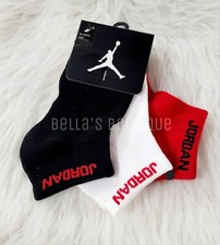 3 PAIRS 23 JUMPMAN AIR JORDAN NO-SHOW KIDS SOCKS, SZ 10C-3Y