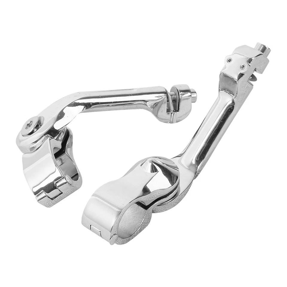 1 1/4" Ajustable Carretera Largo Ángulo Clavijas Montaje Apto para Harley Touring FL Foto 4 de 4