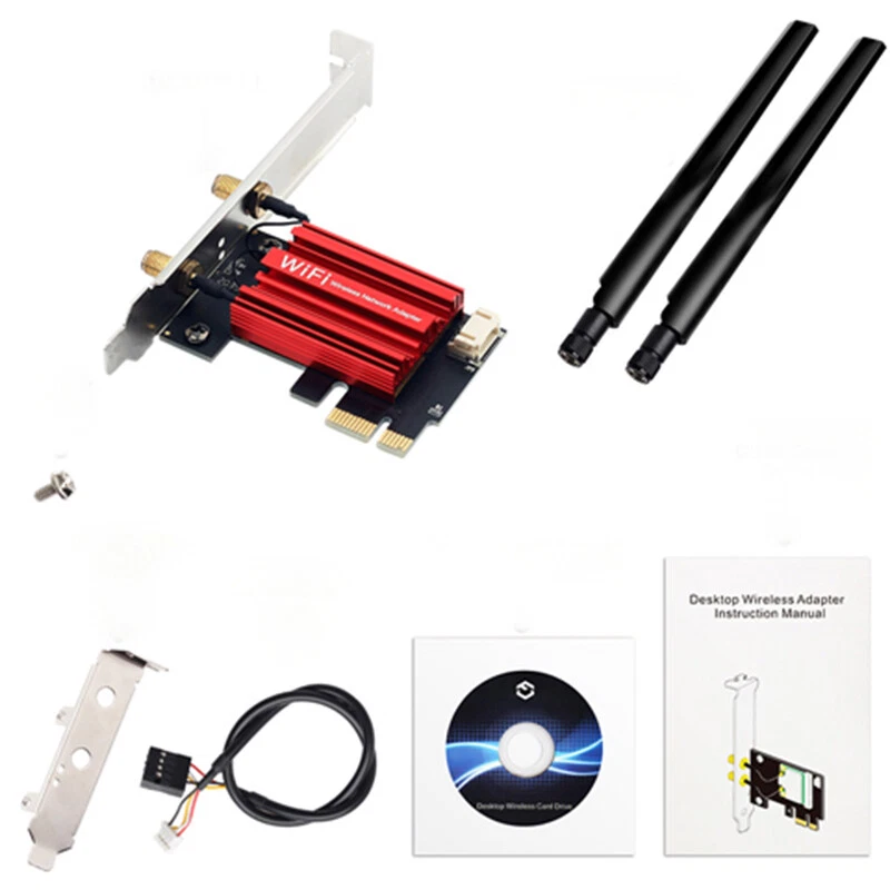 1200 Mbit PCIe PCI-Express WLAN Karte WiFi 2,4/5 GHz Dual-Band Netzwerkkarte PC- - Bild 2 von 4