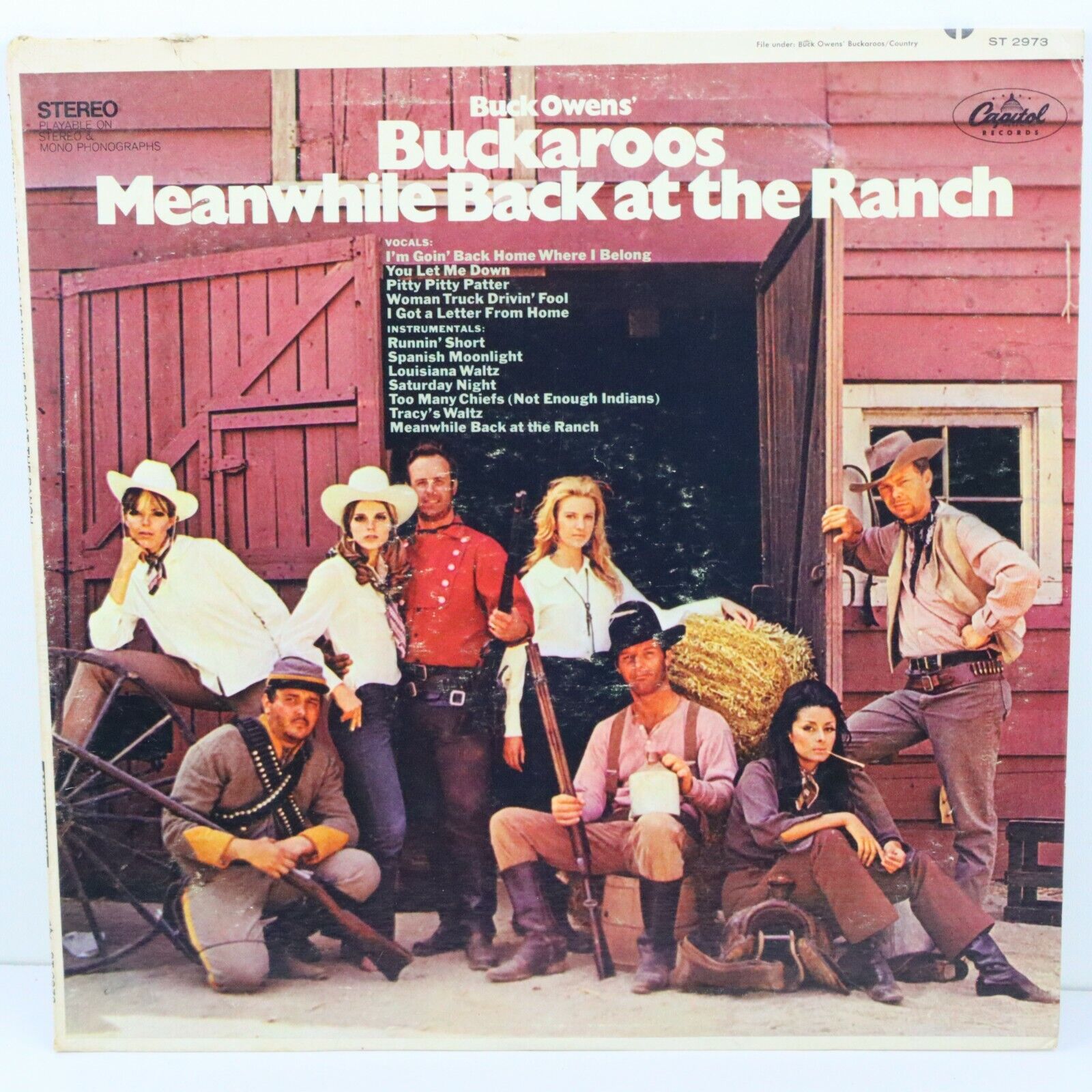 Buck Owens Buckaroos Meanwhile Back At The Ranch 12" LP Capitol ST-2973 1968