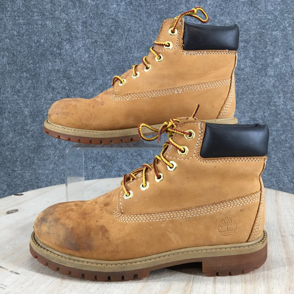 Timberland Botas Juveniles 3 Premium 6" Con Cordones Combate Impermeable Cuero Marrón Foto 2 de 4