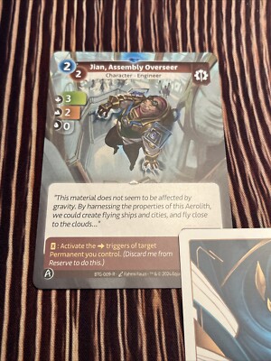 Altered TCG Single Card Axiom Rare Unscanned Character Jian Assembly Overseer