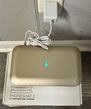 PhoneSoap 3 UV Cell Phone Sanitizer Universal Cell Phone Charger Box, NEW