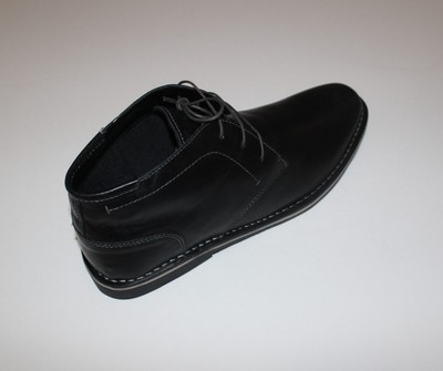 STEVE MADDEN HARKEN BLACK CHUKKA LEATHER BOOT US 15 | eBay