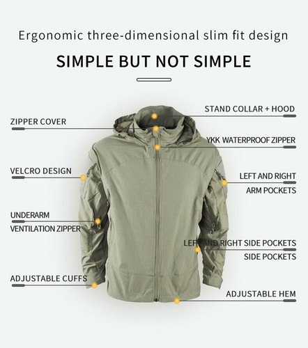 PCU L5 Softshell Tactical Charge Kleidung Robben Nylon Jacke Kampf Uniform Top - Bild 12 von 24