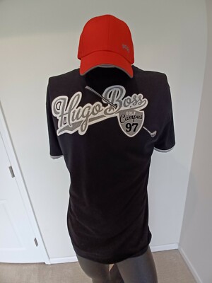 Autentic Exsclusive Golf, Modern print Hugo Boss  t shirt size large