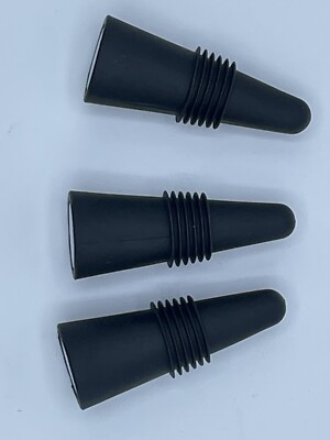 Rubber Bottle Stoppers Glass Wine Stoppers Wedding Wine Stopper Black Set  of 3 | eBay