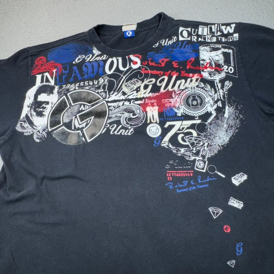 Vintage G Unit Shirt Men 2XL XXL Black Tools Trade Graphic Y2K Hip Hop Rap 50 - Image 4 of 4