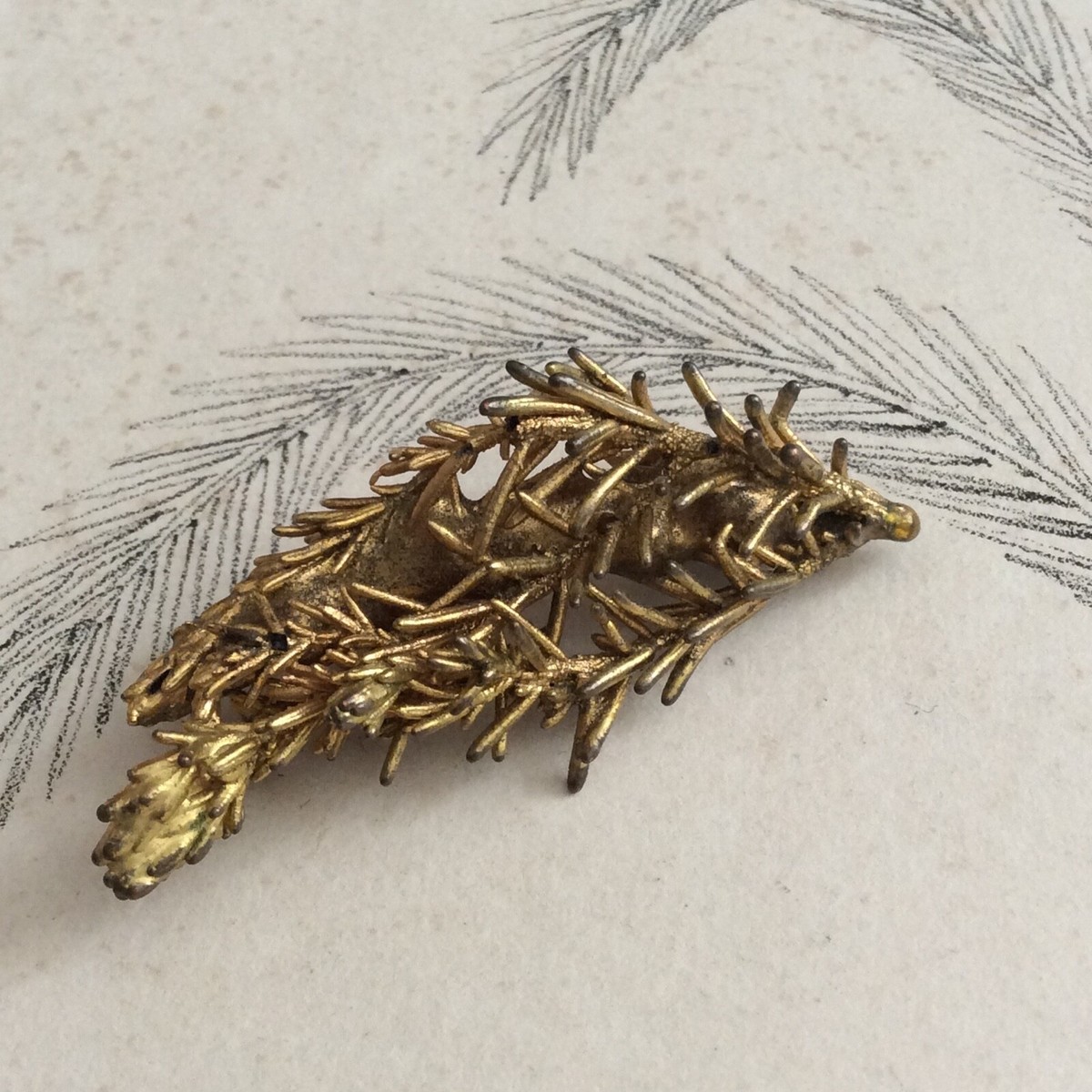 BROCHE EN MÉTAL doré bijou de créateur Signé MICRIS EUR 39,00 - FR
