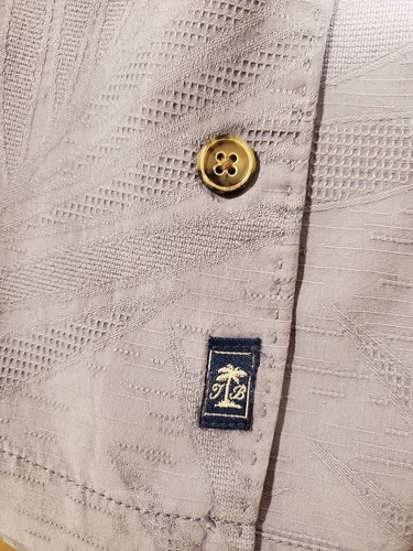 Tommy Bahama Men’s XL Button Down Shirt 100% Silk Blue - Picture 5 of 6