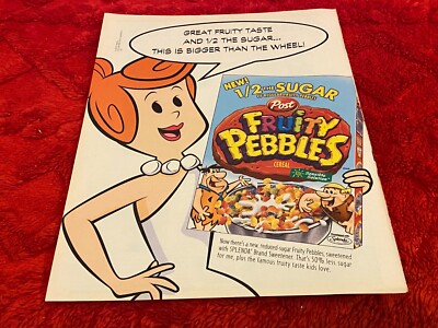 PEEP06 MAGAZINE ADVERT 11X8'' WILMA FLINTSONE FRUITY PEEBLES CEREAL