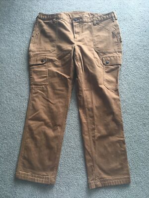 Duluth Trading Company Fire Hose Slim Leg Cargo Work Pants Women's Size 18  x 29