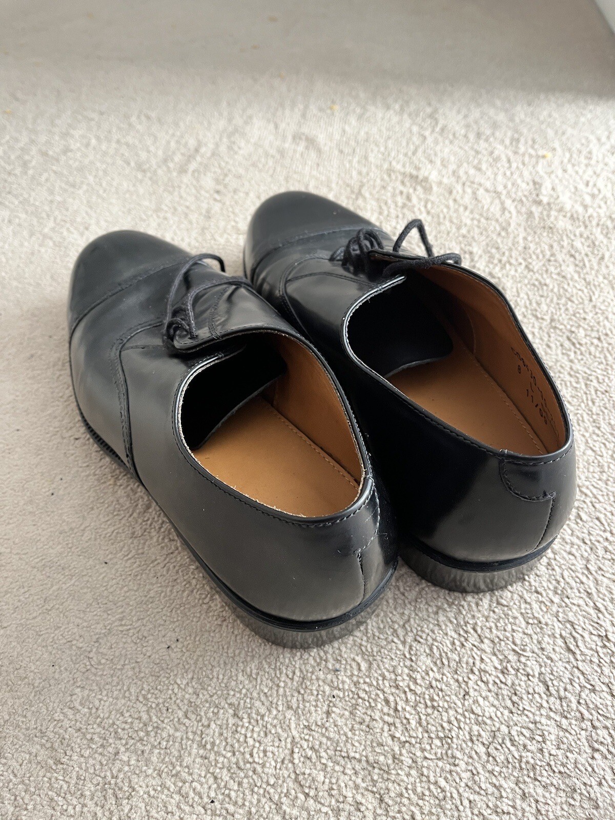 Parade Shoes Black Leather RAF/ British Army Dress Shoe Size 8 eBay