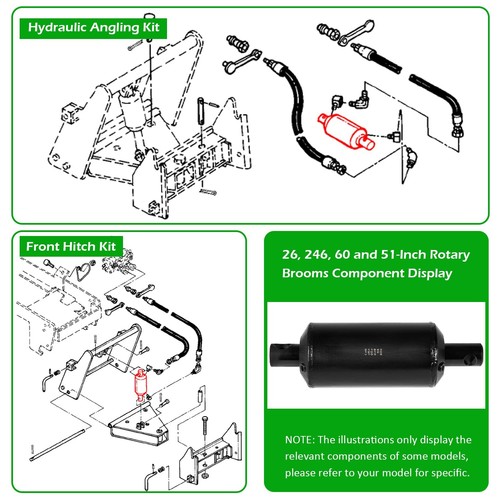 Lift Cylinder AM31362 AUC13259 for John Deere 317 318 Hydraulic Blade Steel - Foto 5 di 8