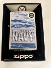 Zippo Windproof Lighter USA, US Navy -Genuine, Made in USA New In Box