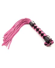 Bondage Flogger Leather 4 Inch BDSM Roleplay Plesur Pink