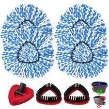 Mop Heads Replacements for O-Cedar RinseClean 2-Tank Spin Mop, Mop Replace He...