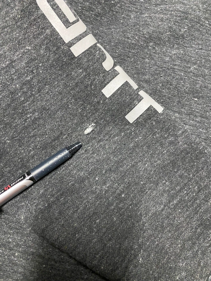 Carhartt 卫衣女式 1X 16-18W 灰色连帽套衫棉连帽 — 第 2/4 张图片