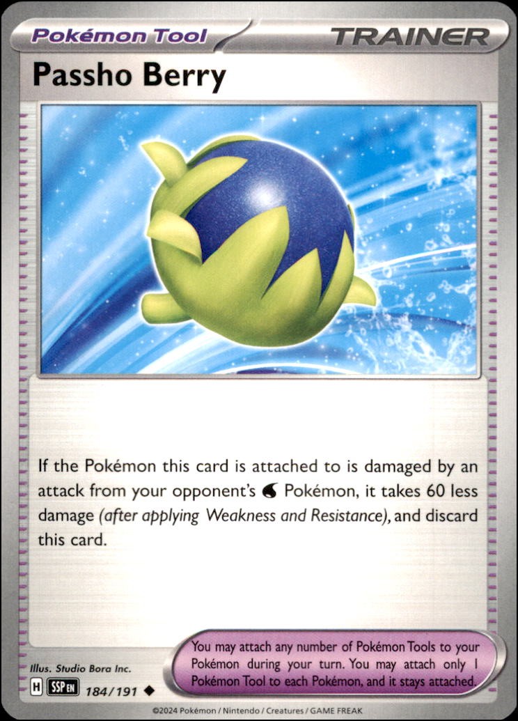 Pokemon - Passho Berry #184/191 - SSP Uncommon