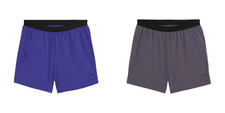 Puma Men's Fit Woven 5" Shorts Galactic Gray and Lapis Lazuli