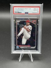 Chase Burns Black /10 2024 Bowman Draft Sapphire PSA 10