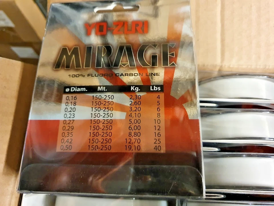 10 x YO ZURI, MIRAGE, 100% FLUOROCARBON 150mt - 0.23mm - 4.1kg - AFFARE !!!!!!!! - Immagine 4 di 4