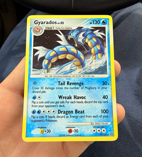 Pokemon Gyarados 19/100 Stormfront Rare Regular EN 2008 NEAR MINT