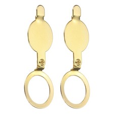 2 pcs door cover, OD 1.85 cm ID 1.4 cm, round, gold