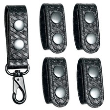 Basketweave Duty Belt Keeper with Double Snaps Set of 4  1 Keeper with Strong