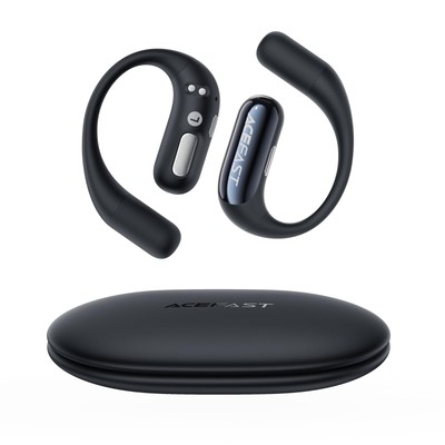 Acefast AceFit Air Open Ear Headphones, Wireless Earbuds with Normal, Black 