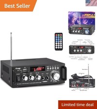 Compact Wireless Bluetooth Audio Amplifier with Remote for Home Theaters
