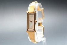 [Exc+5] Vintage GUCCI 1500L Shell Dial Gold  Quartz Women's Watch