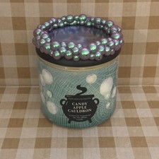 Bath Body Works Candy Apple Cauldron 3-Wick Candle Iridescent Bubble Lid