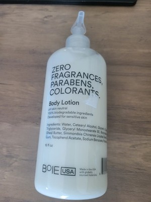 BOIE USA Fragrance-Free Body Lotion 16 oz Sensitive Skin Paraben-Free