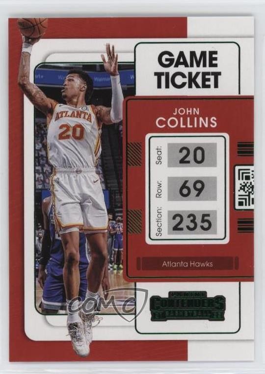 2021-22 Panini Contenders Game Ticket Green John Collins #14 0v82
