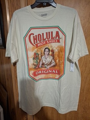 Cholula Men's XL White Graphic Print Hot Sauce Original T-Shirt