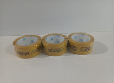 3 Rolls Official eBay Brand Logo Yellow Packing Packaging Tape Shipping 2" X 75