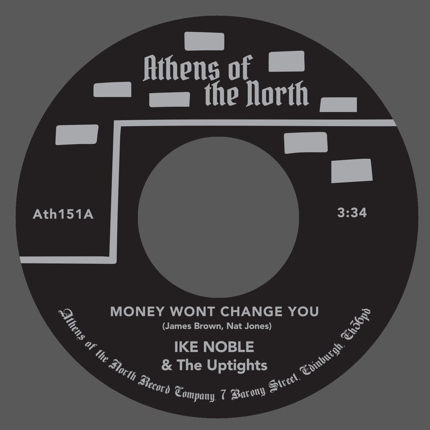 Ike Noble and the Uptights Money Wont Change You 7 Inch Vinyl ATH151 NEW