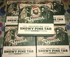 5 Dr Squatch Limited Edition Snowy Pine Tar Men’s Natural Soap Gift 5 oz Bars