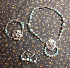 Handmade Jewelry Necklace with matching brace...
