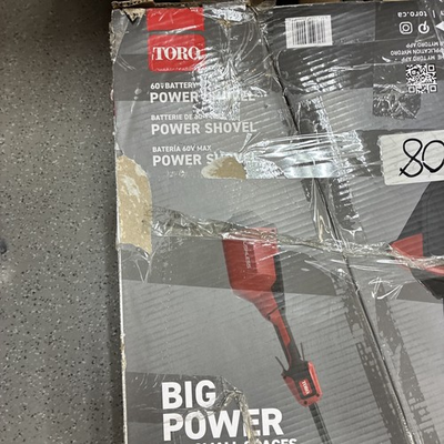 #ad Toro Power Shovel 60V 12 in. Single stage 60 V Battery Snow Shovel Thrower $242.99