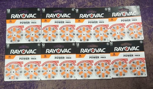 Lot of NEW SEALED 96 Count Rayovac Hearing Aid Batteries Zinc Size 13 Orange 28