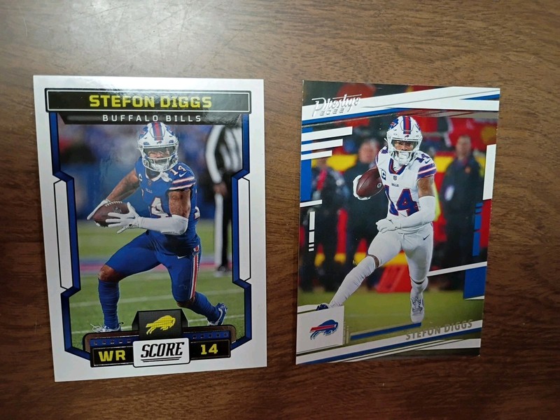 Stefon Diggs 2 Card Lot Bills Patriots (LB)