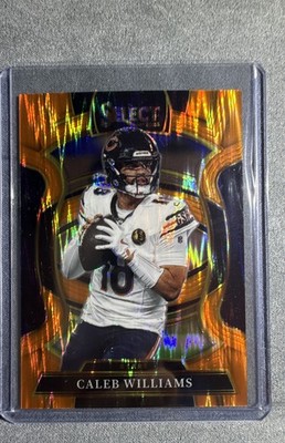2025 Panini Select - Concourse Caleb Williams #73 Orange Shock Prizm /499