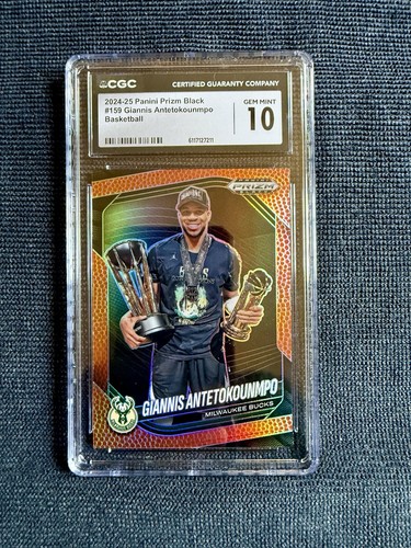 2024-25 Panini Prizm Black Giannis Antetokounmpo Parallel /225 CGC 10 GEM MINT