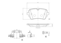 Brembo Bremsbelagsatz, Scheibenbremse Hinterachse U.A. FüR Audi, VW