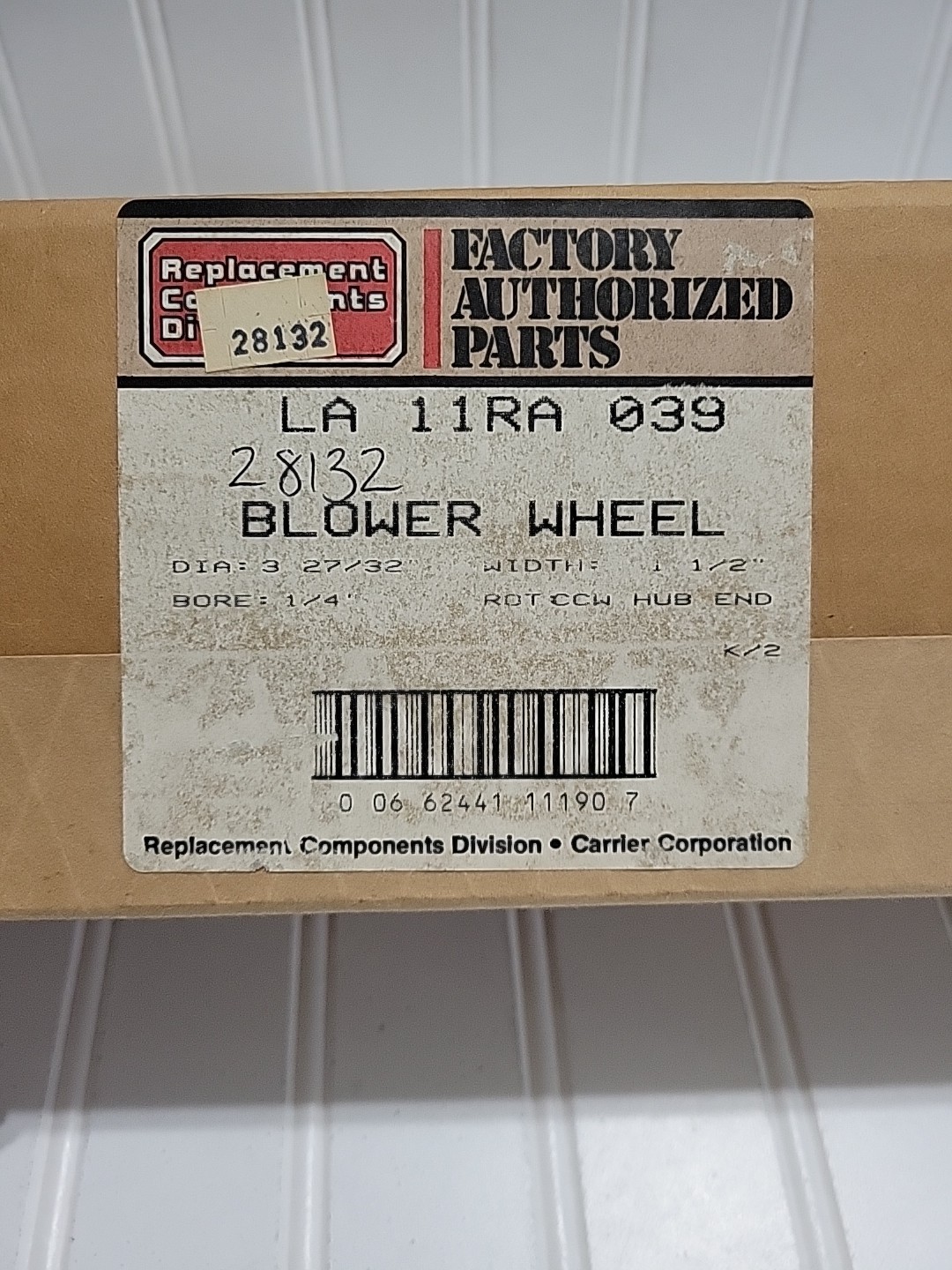 Factory Authorized Parts LA 11RA 039 Blower Wheel