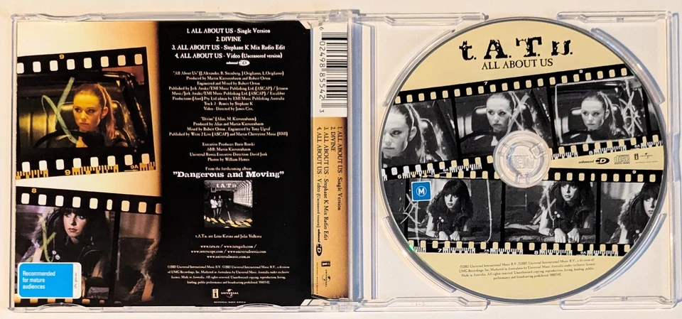 t.A.T.u. - All About Us (CD, 2005) lanzamiento australiano Foto 2 de 3